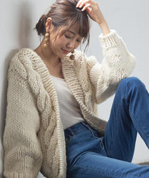 coen | 【ムック本掲載】ハンドニットケーブルカーディガン(カーディガン/ボレロ)