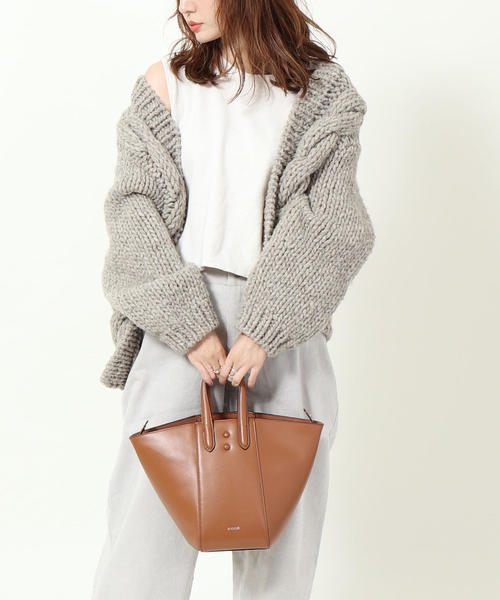 coen(コーエン)の「【ムック本掲載】ハンドニットケーブルカーディガン(カーディガン/ボレロ・レディース・オフホワイト/グレー・FREE)」の14枚目の写真