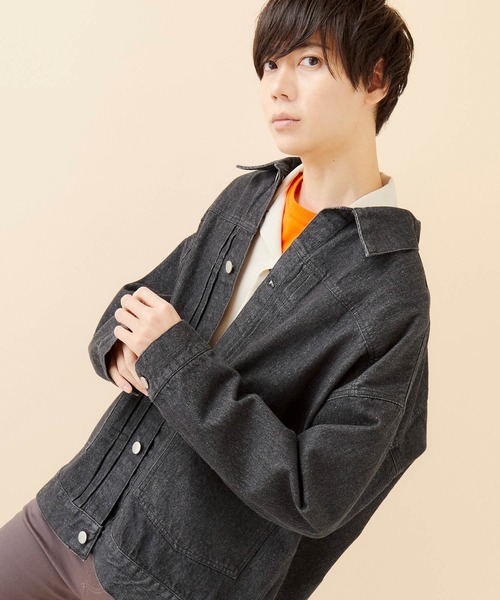 MONO-MART(モノマート)の「ビッグシルエットデニムジャケット(MONO-MART)(デニムジャケット)」|ブラック