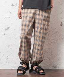 MinoriTY | 【2019春夏新作】チェックワイドパンツ 裾しぼり(その他パンツ)