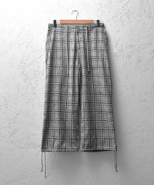 MinoriTY（マイノリティ）の「チェックワイドパンツ 裾しぼり（その他パンツ・メンズ・ベージュ/ネイビー/グレー・M/L）」の7枚目の写真