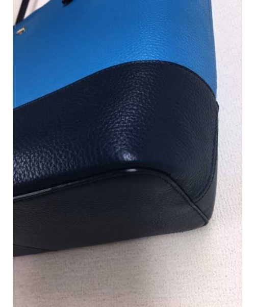 ブランド古着】レザートートバッグ ブルーネイビーバイカラー