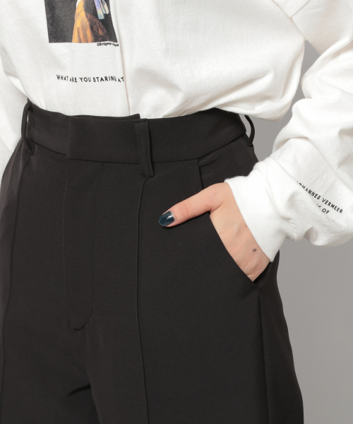 PAGEBOY（ページボーイ）の「ピンタックワイドスラックス（スラックス・レディース・ブラック/ピンク系その他/グレイッシュベージュ/ダークブラウン・FREE）」の15枚目の写真