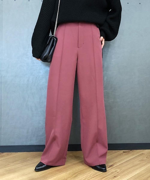 PAGEBOY（ページボーイ）の「ピンタックワイドスラックス（スラックス・レディース・ブラック/ピンク系その他/グレイッシュベージュ/ダークブラウン・FREE）」の20枚目の写真