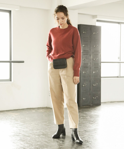 niko and...（ニコアンド）の「MIDAクループルオーバー（ニット/セーター・レディース・ブラウン/ライトグリーン/ボルドー/アイボリー・MEDIUM/LARGE）」の8枚目の写真