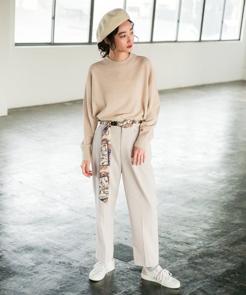 niko and...（ニコアンド）の「MIDAクループルオーバー（ニット/セーター・レディース・ブラウン/ライトグリーン/ボルドー/アイボリー・MEDIUM/LARGE）」の6枚目の写真