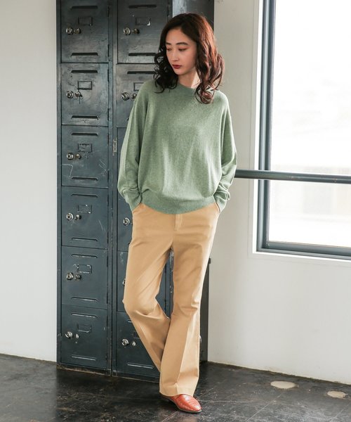 niko and...（ニコアンド）の「MIDAクループルオーバー（ニット/セーター・レディース・ブラウン/ライトグリーン/ボルドー/アイボリー・MEDIUM/LARGE）」の7枚目の写真