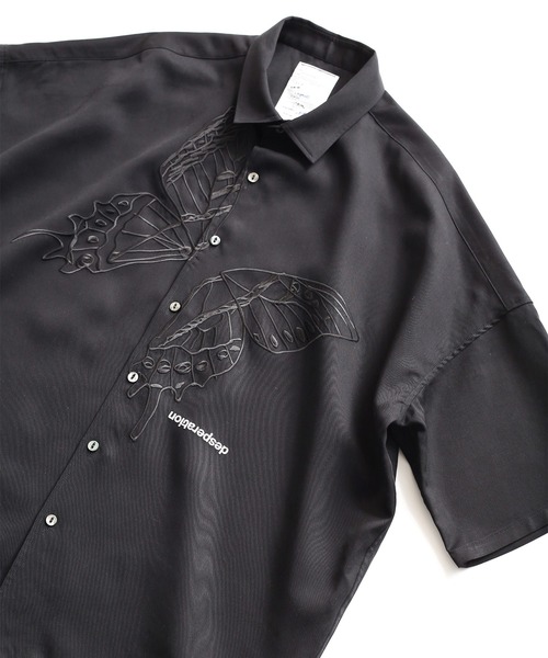 SHAREEF（シャリーフ）の「"BUTTERFLY" S/S BIG SHIRTS（シャツ/ブラウス・メンズ・ホワイト/ブラック/ネイビー・3/1/2）」の5枚目の写真