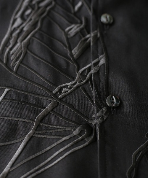 SHAREEF（シャリーフ）の「"BUTTERFLY" S/S BIG SHIRTS（シャツ/ブラウス・メンズ・ホワイト/ブラック/ネイビー・3/1/2）」の8枚目の写真