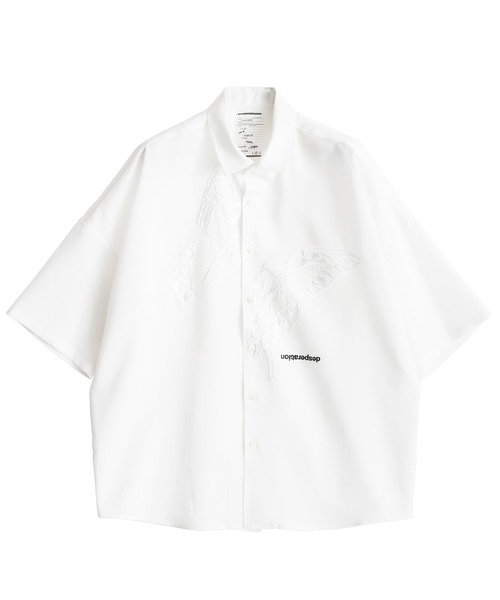 SHAREEF（シャリーフ）の「"BUTTERFLY" S/S BIG SHIRTS（シャツ/ブラウス・メンズ・ホワイト/ブラック/ネイビー・3/1/2）」の9枚目の写真