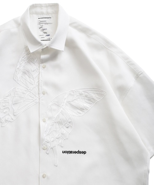 SHAREEF（シャリーフ）の「"BUTTERFLY" S/S BIG SHIRTS（シャツ/ブラウス・メンズ・ホワイト/ブラック/ネイビー・3/1/2）」の10枚目の写真