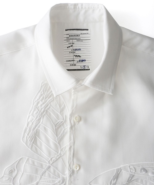 SHAREEF（シャリーフ）の「"BUTTERFLY" S/S BIG SHIRTS（シャツ/ブラウス・メンズ・ホワイト/ブラック/ネイビー・3/1/2）」の11枚目の写真