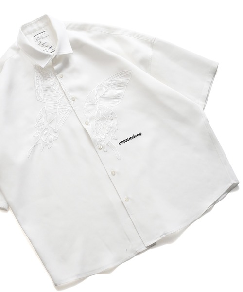 SHAREEF（シャリーフ）の「"BUTTERFLY" S/S BIG SHIRTS（シャツ/ブラウス・メンズ・ホワイト/ブラック/ネイビー・3/1/2）」の13枚目の写真