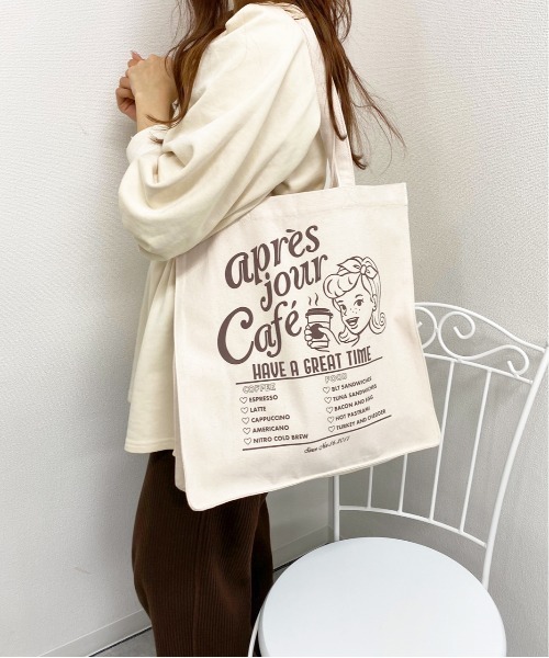 apres jour(アプレジュール)の「アプレカフェトートバッグ【ZOZOTOWN限定アイテム】(トートバッグ・レディース・アイボリー・フリー)」の6枚目の写真