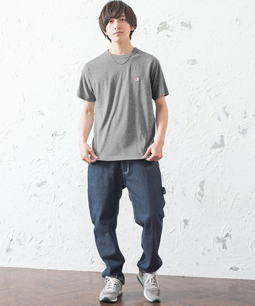 Champion(チャンピオン)の「【Champion】ワンポイントTシャツ(Tシャツ/カットソー・メンズ・ホワイト/ピンク/レッド/ダークグリーン/ミント/ネイビー/グレー/ブラック・L/XL/M)」の9枚目の写真