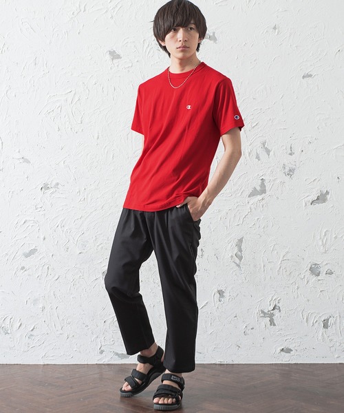 Champion(チャンピオン)の「【Champion】ワンポイントTシャツ(Tシャツ/カットソー・メンズ・ホワイト/ピンク/レッド/ダークグリーン/ミント/ネイビー/グレー/ブラック・L/XL/M)」の22枚目の写真