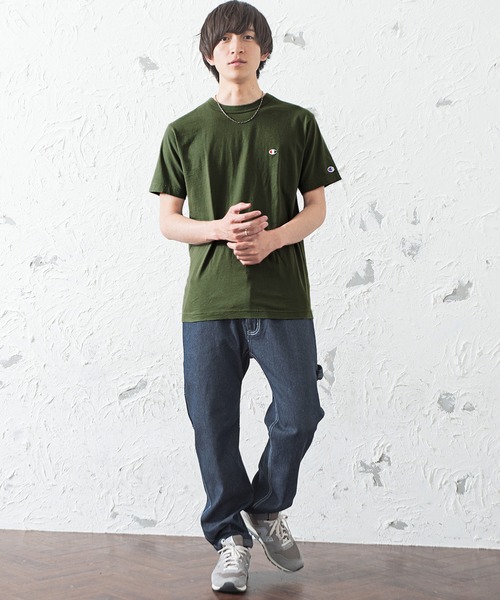 Champion(チャンピオン)の「【Champion】ワンポイントTシャツ(Tシャツ/カットソー・メンズ・ホワイト/ピンク/レッド/ダークグリーン/ミント/ネイビー/グレー/ブラック・L/XL/M)」の21枚目の写真