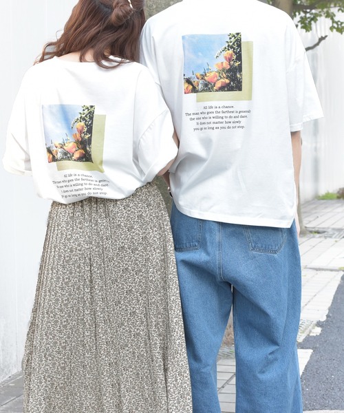 PairPair（ペアペア）の「フォトプリントBIGT(男女兼用)（Tシャツ/カットソー・レディース・ブラック/オフホワイト・FREE）」の2枚目の写真