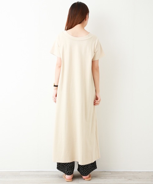 n'ee-ne（ネーネ）の「OE天竺フロントスリット2WAYワンピース（ワンピース・レディース・ブラック/スモークピンク/カーキ/ベージュ・FREE）」の21枚目の写真