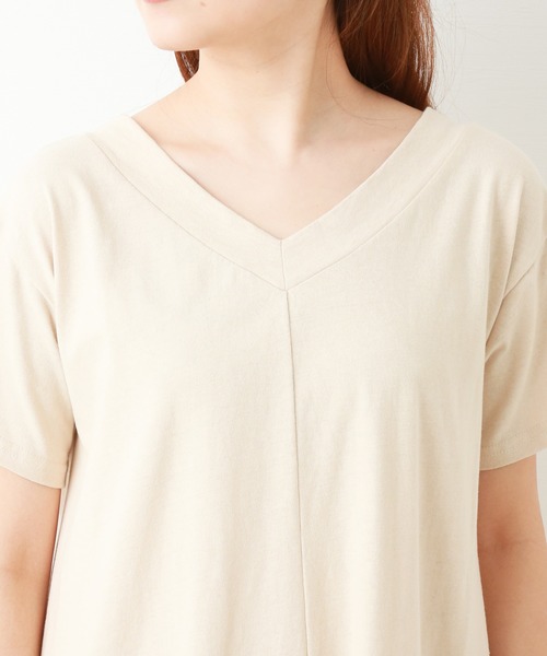 n'ee-ne（ネーネ）の「OE天竺フロントスリット2WAYワンピース（ワンピース・レディース・ブラック/スモークピンク/カーキ/ベージュ・FREE）」の17枚目の写真