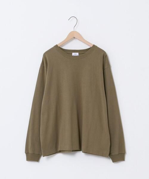 coen（コーエン）の「【WEB限定カラー】USAコットンクルーネックロングスリーブTシャツ（Tシャツ/カットソー・レディース・コバルトブルー/ホワイト/グレー/ダークグレー/ブラウン・FREE）」の5枚目の写真