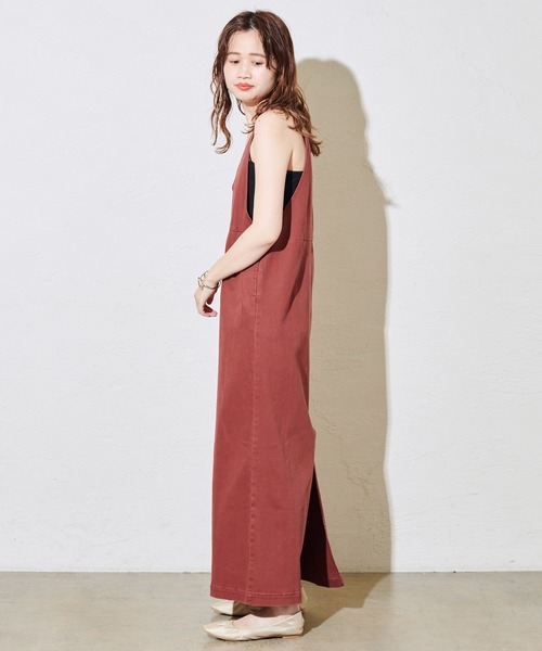 mystic（ミスティック）の「フロントZIPジャンパースカート（ワンピース・レディース・ブラック/ボルドー・FREE）」の5枚目の写真