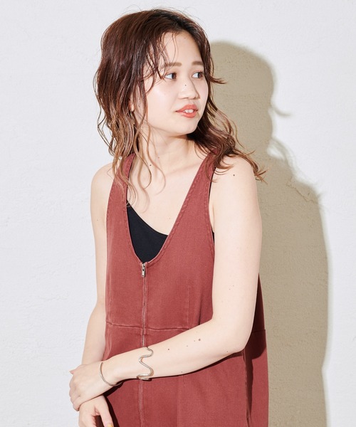 mystic（ミスティック）の「フロントZIPジャンパースカート（ワンピース・レディース・ブラック/ボルドー・FREE）」の13枚目の写真