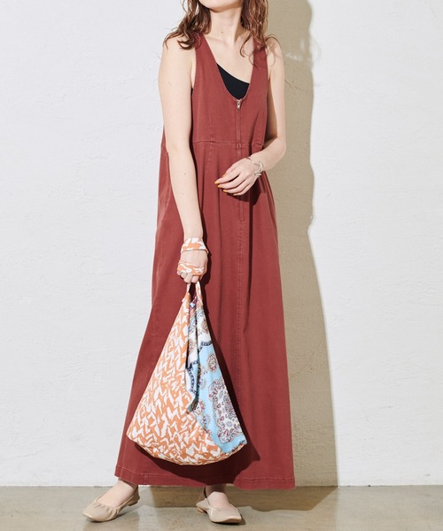 mystic（ミスティック）の「フロントZIPジャンパースカート（ワンピース・レディース・ブラック/ボルドー・FREE）」の9枚目の写真