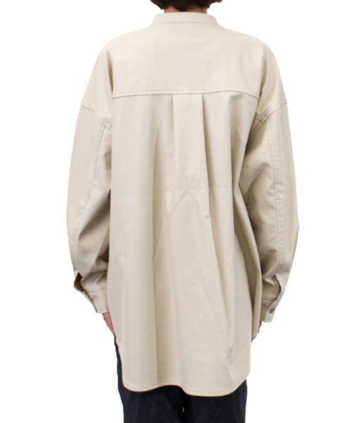 STYLEBLOCK（スタイルブロック）の「PUレザージャケット（その他アウター・レディース・ベージュ/キャメル/ブラック/カーキ/ライトベージュ・M）」の8枚目の写真