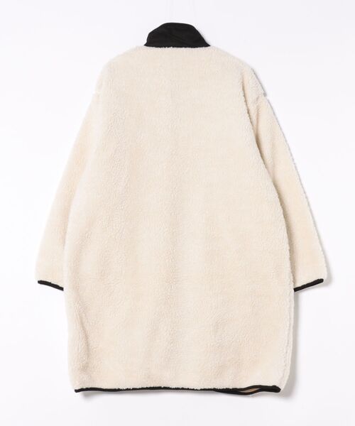TONE SELECT WEAR(トーンセレクトウェア)の「【TONE MEN'S】ボアハイネックロングジャケット(BL)(ノーカラージャケット・メンズ・ブラック/モカ/ベージュ/カーキ/ホワイト・MEDIUM/LARGE/X-LARGE)」の6枚目の写真