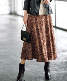 BELLUNA PLUS | ペイズリー柄切替デザインスカート(スカート)