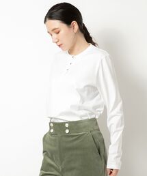 LA MARINE FRANCAISE（マリン フランセーズ）の「スワイスワイ天竺ヘンリープルオーバー（Tシャツ/カットソー・レディース）」