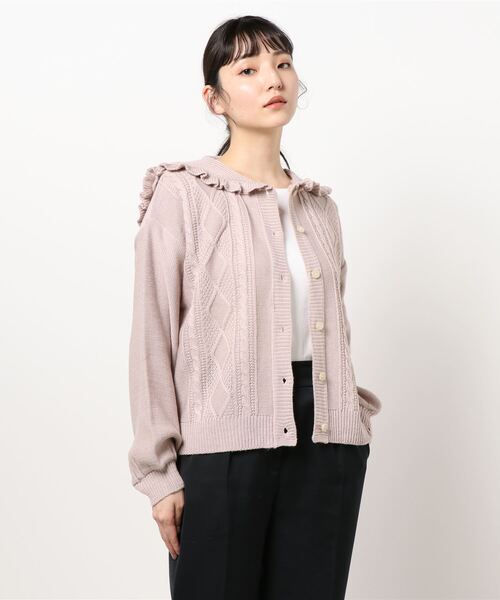 ehka sopo（エヘカソポ）の「セーラー衿ケーブルカーディガン