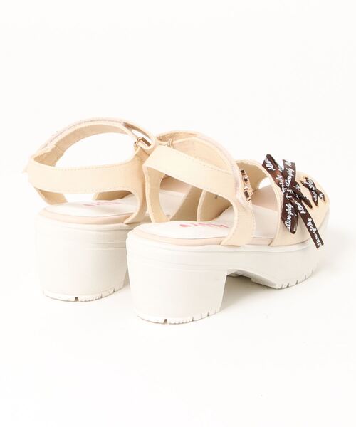 algy（アルジー）の「【ALGY】ロゴ入りワイドベルトヒールサンダル（サンダル・キッズ・ブラック/アイボリー/ネイビー・19.0cm/21.0cm/22.0cm/23.0cm/20.0cm）」の4枚目の写真