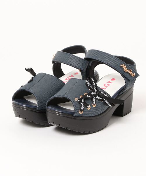 algy（アルジー）の「【ALGY】ロゴ入りワイドベルトヒールサンダル（サンダル・キッズ・ブラック/アイボリー/ネイビー・19.0cm/21.0cm/22.0cm/23.0cm/20.0cm）」の10枚目の写真
