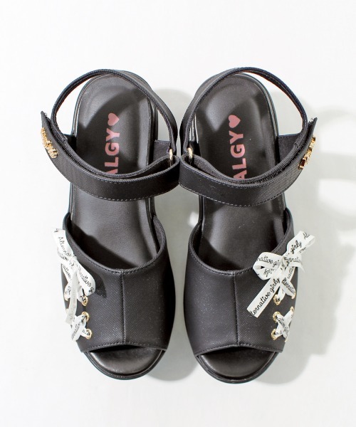 algy（アルジー）の「【ALGY】ロゴ入りワイドベルトヒールサンダル（サンダル・キッズ・ブラック/アイボリー/ネイビー・19.0cm/21.0cm/22.0cm/23.0cm/20.0cm）」の12枚目の写真