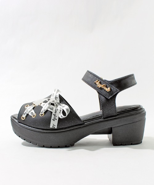 algy（アルジー）の「【ALGY】ロゴ入りワイドベルトヒールサンダル（サンダル・キッズ・ブラック/アイボリー/ネイビー・19.0cm/21.0cm/22.0cm/23.0cm/20.0cm）」の13枚目の写真