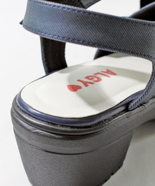 algy（アルジー）の「【ALGY】ロゴ入りワイドベルトヒールサンダル（サンダル・キッズ・ブラック/アイボリー/ネイビー・19.0cm/21.0cm/22.0cm/23.0cm/20.0cm）」の15枚目の写真