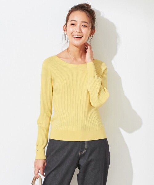 ANY SIS（エニィスィス）の「【洗える】キュウシンRIB ニット（ニット/セーター・レディース・ライラック系/ライトグリーン系/アイボリー系/ライトイエロー系・4）」の11枚目の写真