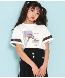 ANAP GｉRL（アナップガール）の「ジョリー&パンチ袖メッシュTシャツ（Tシャツ/カットソー・キッズ）」