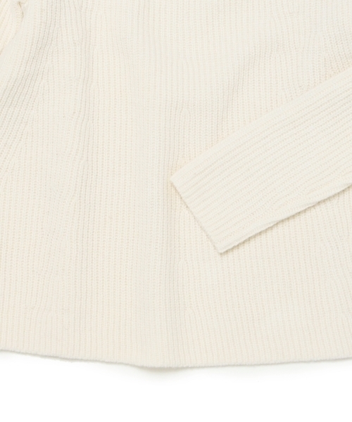 BEAMS LIGHTS Women's（ビームスライツ ウィメンズ）の「BEAMS LIGHTS / ボトルネックフレアープルオーバー（ニット/セーター・レディース・オフホワイト/ネイビー・ONE SIZE）」の16枚目の写真