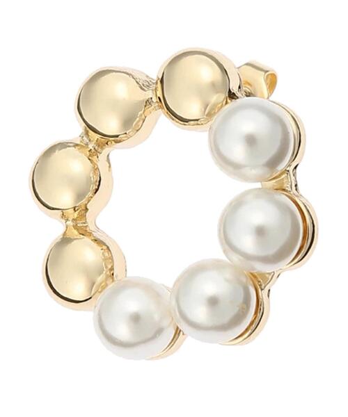 AMERICAN HOLIC（アメリカンホリック）の「パール&メタルボールピアス（ピアス（両耳用）・レディース・シルバー/ゴールド・FREE）」の6枚目の写真