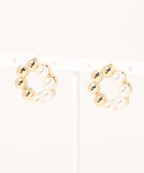 AMERICAN HOLIC（アメリカンホリック）の「パール&メタルボールピアス（ピアス（両耳用）・レディース・シルバー/ゴールド・FREE）」の8枚目の写真