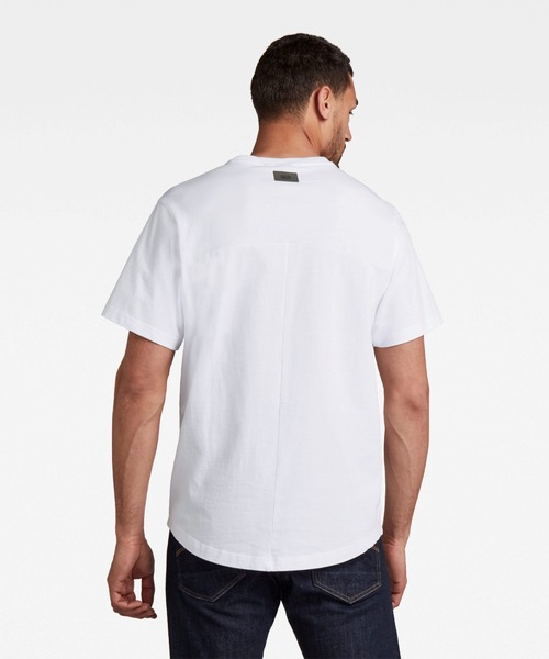 G-STAR（ジースター）の「C&S BACK MULTI GRAPHIC LOOSE T-SHIRT/ビッグシルエット/オーバーサイズ（Tシャツ/カットソー・メンズ・ホワイト/チャコールグレー・SMALL/MEDIUM/LARGE/X-LARGE/X-SMALL/XX-SMALL）」の4枚目の写真