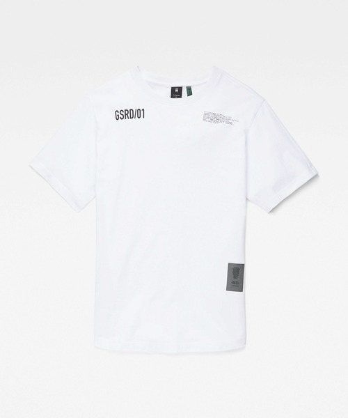 G-STAR（ジースター）の「C&S BACK MULTI GRAPHIC LOOSE T-SHIRT/ビッグシルエット/オーバーサイズ（Tシャツ/カットソー・メンズ・ホワイト/チャコールグレー・SMALL/MEDIUM/LARGE/X-LARGE/X-SMALL/XX-SMALL）」の14枚目の写真