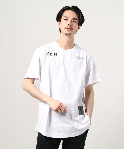 G-STAR（ジースター）の「C&S BACK MULTI GRAPHIC LOOSE T-SHIRT/ビッグシルエット/オーバーサイズ（Tシャツ/カットソー・メンズ・ホワイト/チャコールグレー・SMALL/MEDIUM/LARGE/X-LARGE/X-SMALL/XX-SMALL）」の9枚目の写真