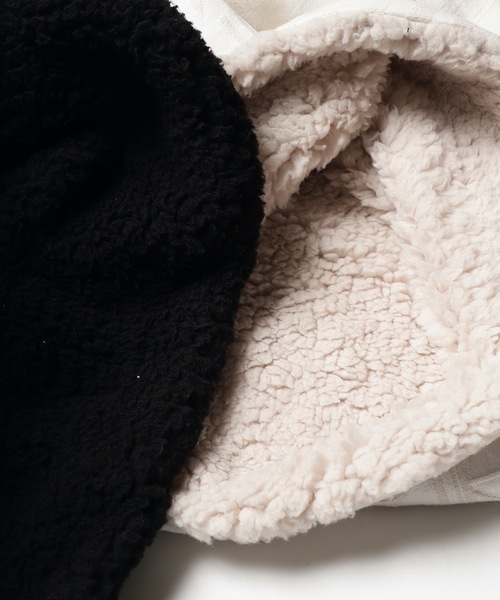 sneeuw（スニュウ）の「2021秋冬 ウィンドウJQネックウォーマー（ネックウォーマー/スヌード・レディース・ネイビー/アイボリー・ONE SIZE）」の7枚目の写真