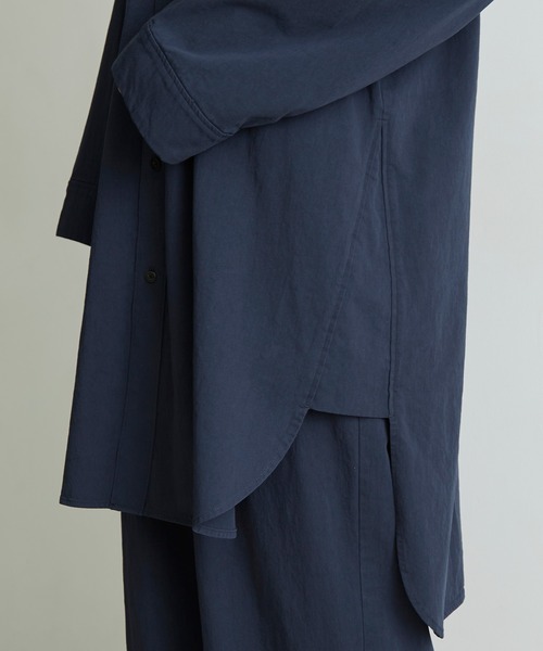 note et silence (ノートエシロンス)の「●80/2GVラチネ チュニックブラウス(シャツ/ブラウス・レディース・ネイビー/サンドベージュ・FREE)」の15枚目の写真