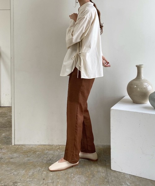 Amiur（エミレ）の「see through linen pants（その他パンツ・レディース・ブラウン/アイボリー・S/M）」の7枚目の写真