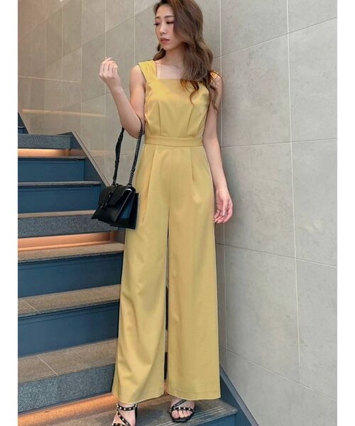 RESEXXY(リゼクシー)の「スクエアネックロンパース(つなぎ/オールインワン・レディース・ブラック/イエロー/アイボリー/その他1・FREE)」の4枚目の写真